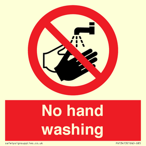 No hand washing